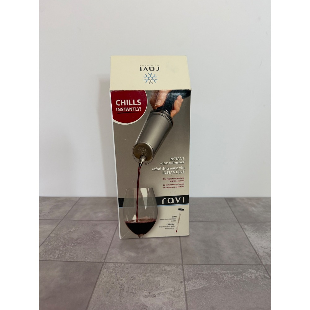 Ravi Instant Wine Refresher Chiller Pourer with Cleaning Pump and Instructions